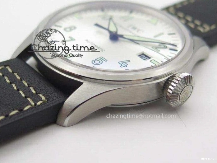 MIROTIME 0224 Pilot Mark XVI “Father & Son 2012” MK Maker SS Sliver Dial A2892 On Black Leather Strap Attractive 7373